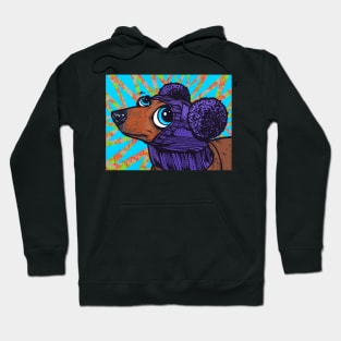 Dachshund Pom Pom Hoodie